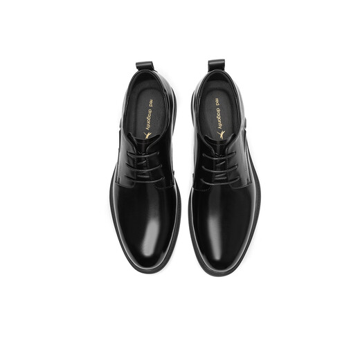 Red Dragonfly Leather Shoes Men's 25 Autumn Business Formal Cowhide Commuting Casual Leather Shoes Derby Shoes WTA35015 Black 40