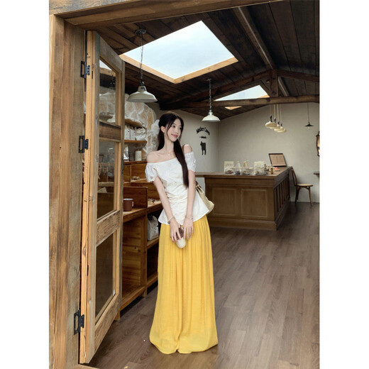 ZIPJBX Korean version slim and heavy industry embroidered hollow flower shirt top high waist slim and versatile wide-leg pants suit for women trousers 3291 S