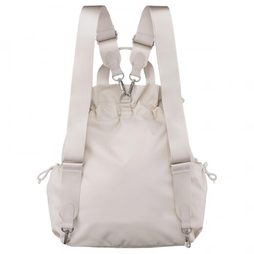 La couleur solide de North Face Bonney, le cordon de crampon simple et polyvalent ouvre et fermer le sac à dos en nylon pour les femmes crème crème