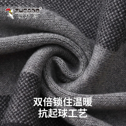Woodpecker Scarf Men's Wool Autumn and Winter Thickened Student Versatile Men's Scarf Gift for Boyfriend and Husband Gift Box