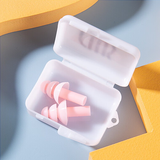 Shimeijia SMJ swimming nose clip earplugs, anti-choking swimming accessories, silicone waterproof earplugs, anti-falling, storage box, meat powder earplugs