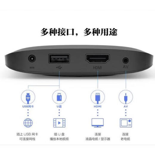 小米MI通智能盒子3代3s加强版高清无线wifi网络家用电视机顶盒 全新小米盒子3c加强版