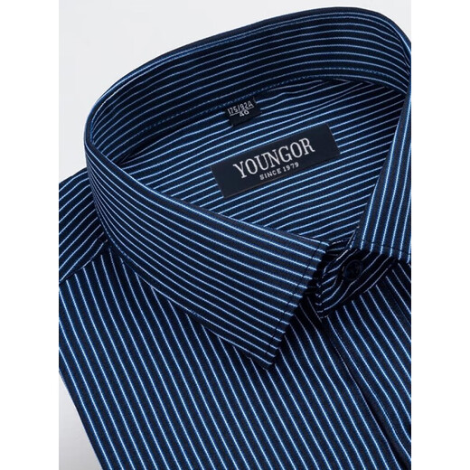 Store oficial de Yager Camisa oficial de manga larga para hombres 2025 Nuevo algodón de algodón puro Iron Free Free Middle-Eding Casual de alta gama Ropa formal Fining 6629 41 (sugerido 148-155Jin [Jin es igual a 0,5 kg])