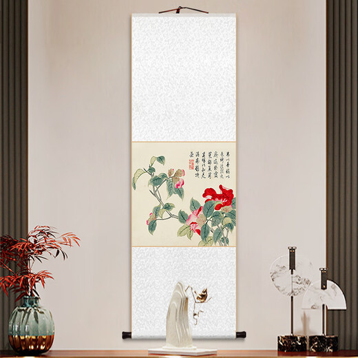 Chengliu Dong Gao Chunjing Flower Book Scroll Vinging Painting Новый китайский стиль Peony Camellia Декоративная живопись гостиная.