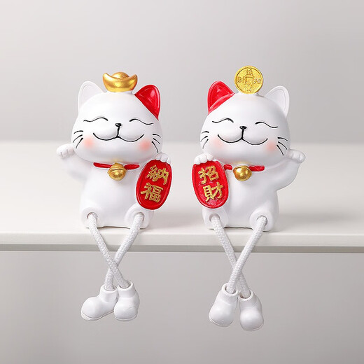 Mingban Katze niedliche Stelzenpuppen -Ornamente Home Dekoration kreatives Wohnzimmer Kinder Mädchen Zimmer Schlafzimmer Dekoration Xiaolu Stelz Ornamente Paar