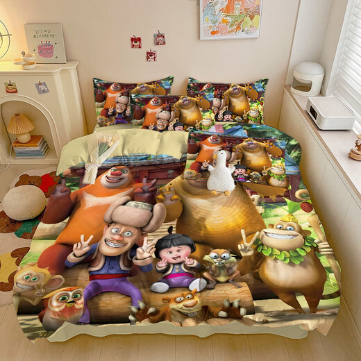 Disney (Disney) All-Cotton Cartoon Bear Haunted dreiteils Set Studenten
