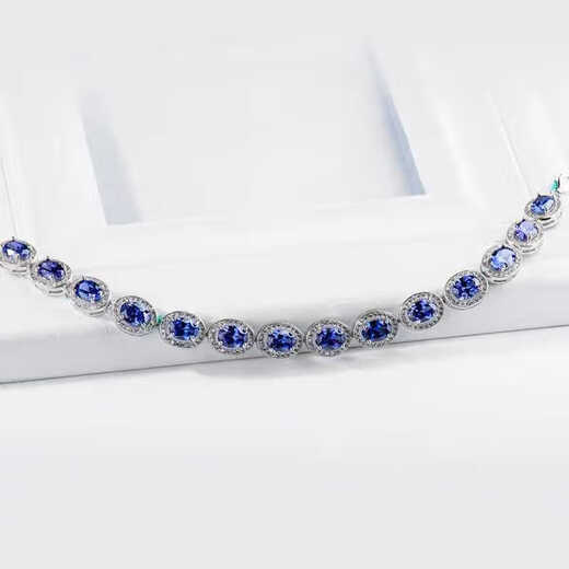 DL 1998 Fat Donglai quality sapphire bracelet for women s925 silver new style versatile pavé blue zircon tanzanite crystal 925 silver bracelet 17-20 cm adjustable