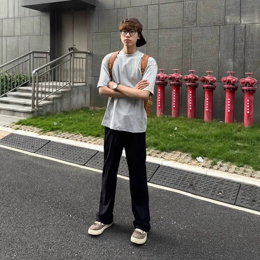 迪伽达黑色牛仔裤子男士夏季新款美式vibe弯刀高街cleanfit直筒微喇长裤 DFFS-701黑色 S