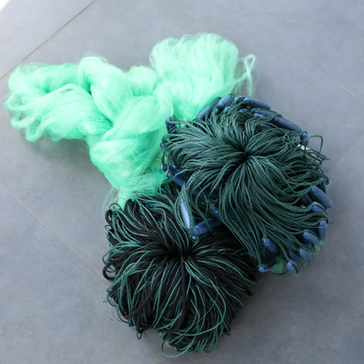 Deep reservoir fishing net plastic large floating three-layer sunken net imported green wire 6 meters 8 meters high silver carp, bighead carp and carp net wire mesh 3 meters high 3 fingers 100 meters three-layer sunken net plastic floating net