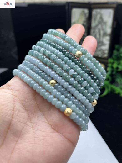 Ma Simi Pang Donglai Quality Ice Bleu trois couleurs Bracelet Jade Abacus Bracelet Jade Bracelet Jade Bracelet Jade Bracelet 5.5-6mm 1047