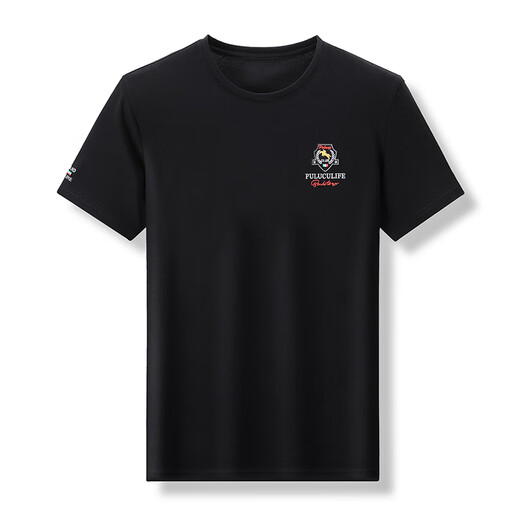 Soodu Shark short-sleeved T-shirt men summer solid color mercerated cotton Paul versatile round neck white [pa6176#] L 2x [160--180Jin [Jin equals 0.5 kg]]