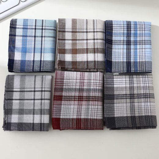 
OEMG men's middle-aged and elderly handkerchiefs, cotton thin old fashioned nostalgic carries soft pure cotton sweat-absorbing handkerchief, old fashioned (3 packs) about 39CMX39CM