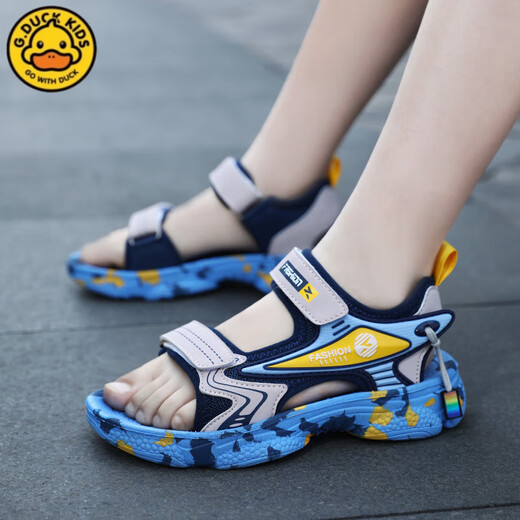 G.DuckKids Little Yellow Duck 2025 Summer Boy Sandals para niños TOE ABIERTO MEDIO SUGLO SOLO SOLO Sports Impermeable Playa de la playa para niños 9901 Pink 27 Longitud interior/17.2 cm