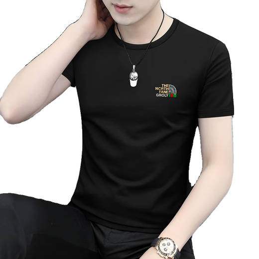 
Xuanyuan Modal ice silk thin cool T-shirt men's short-sleeved summer ice-sleeved round neck simple loose thin style 1416 white (high-quality model) M (95Jin[Jin equals 0.5 kg]-110Jin[Jin equals 0.5 kg])