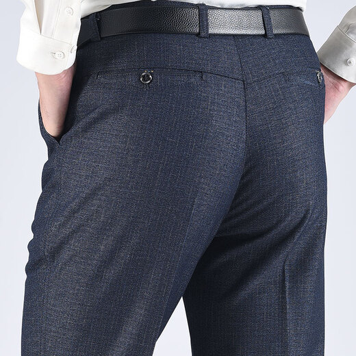 Sieben Wölfe Frühlings- und Sommer-Dünnstil-Vater mittleren Altershose mittlerer Alters hoher Taille Lose tiefe Hocker mittlere Hose mittlerer Alters Doppelpaare dicker 9902 Mikro-Stretch-Dünnstil 28 (2,16 Fuß Taille)