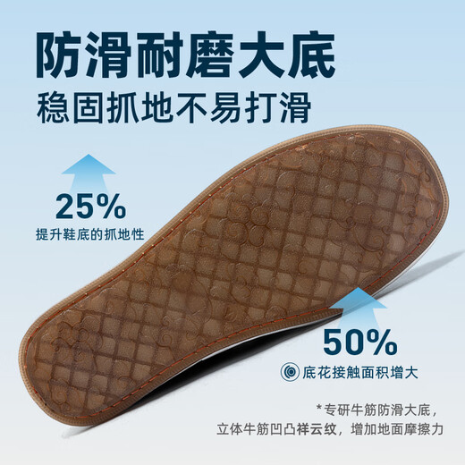 Li Feng old Beijing cloth shoes thousand layer beef tendon sole Chinese style one-leg middle-aged and elderly dad casual wear-resistant breathable black shoes 40