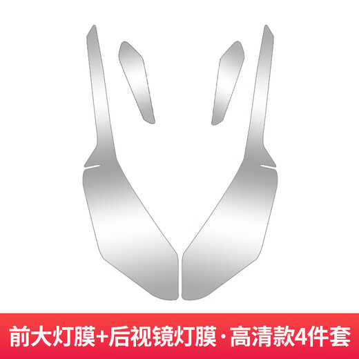 Yiling is suitable for Fosha NSS350 modified motorcycle instrument film transparent film display screen protective film special upgraded model NSS350-HD model-headlight film + rearview mirror