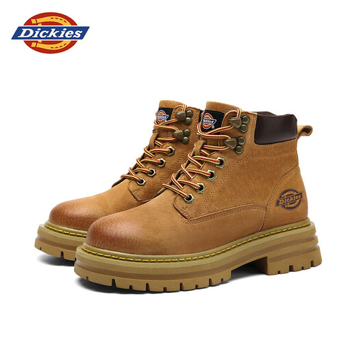 Dickies Martin Boots Botas para mujeres Autumn and Winter Women's Shoes Big Yellow Boots Women's Versátiles Versátiles de las Botas de trabajo espesas de las mujeres Botas de trabajo elevadas Earthy 37 [un tamaño más grande, adecuado para zapatos deportivos 38]