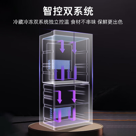 Casarte Languang Starry Sky Refrigerator 520-liter automatic ice-making version zero-embedded French multi-door household refrigerator 594mm professional ultra-thin first-level energy efficiency 20% national subsidy BCD-520WGCFDMGCTU1