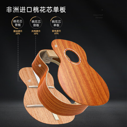 Rosen Ukulele Introduction 23-inch Beginners Small Guitar Universal for Children Adults 23-Inch - Retro Color Classic