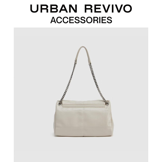 
URBAN REVIVO2025 Summer New Women's Temperament Chain Shoulder Crossbody Bag UAWB50132 Beige White