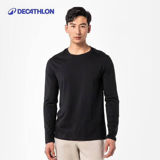 Decathlon Basic Shaping/Pilates Soft Elastic Men's Long Sleeve T-Shirt Black 2346909 M