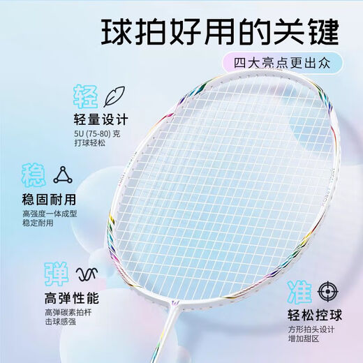 目击者（WITESS）目击者羽毛球拍691双拍超轻全碳素碳纤维两支装 镭射系列691黑色全碳双拍送套装