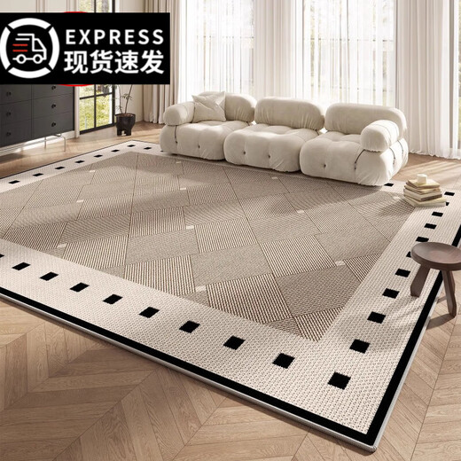 Langsha (Langsha) Ice Seide Wohnzimmer Sommer Teppich 2025 Neues klassisches Eis Seiden Matte Home Sofa Boden Matte Schlafzimmer Pdd Yimu-15780 [Sommer] 200 cm*350 cm [atmungsaktiv und cool]