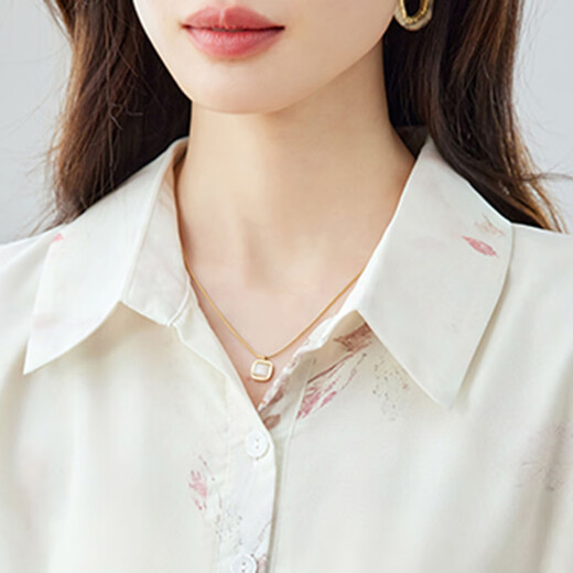 
OLJ light luxury brand dress for women 2025 summer new high-end shirt collar fashionable chiffon skirt picture color XL 115-125Jin[Jin equals 0.5 kg]