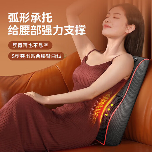奥克斯颈椎按摩器按摩仪按摩枕头颈部肩颈背部按摩靠垫脖子腿足底全身按摩母亲节礼物实用送爸爸妈妈 【旗舰升级版】智能6键控制+艾草热敷+3档力度调节