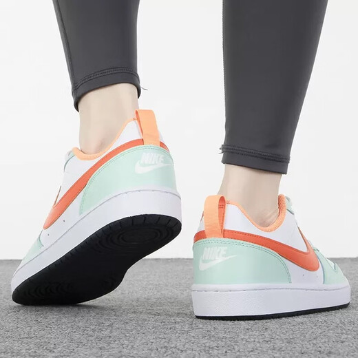 Nike Court Borough Low 2 Leather Casual Flexible Adaptable Non-Slip Wear-Resistant Low-Top Children's Board Orange 38.5