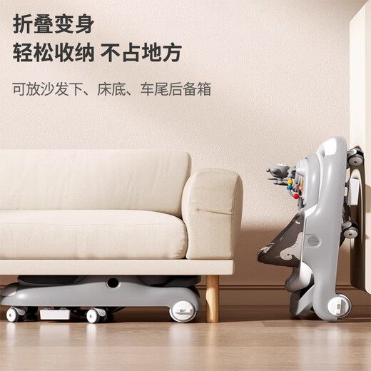 Oeny Baby Walker Vorbeugung O-leg 2025 Neues multifunktionales Baby Walker Prävention und Rollover Trolley Nordic Grey [Klassiker] Multifunktionales Stummwader-Wanderer-Sprunggeschenk