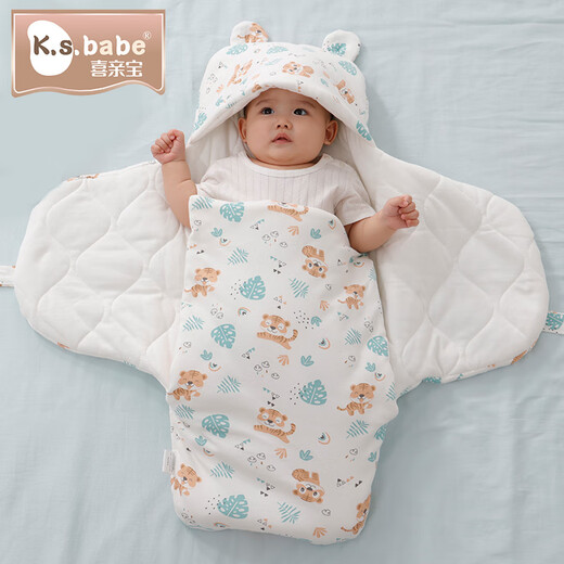 Newborn baby blanket, anti-jumping swaddle, all-in-one sleeping bag, baby quilt, baby swaddle, anti-kick quilt (one-piece baby blanket), Mengmenghu