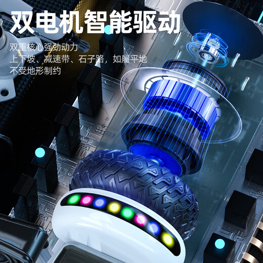 Xinri electric children's smart balance car for 3-6-12 years old, 10 to 15 years old and above, leg-controlled adult two-wheeled automatic hand-held two-wheeled new parallel car p15 off-road luxury black, three controls + glare + app