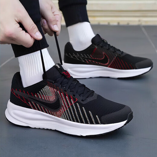 
Nike (NIKE) casual shoes men's shoes 2025 new autumn sneakers QUEST 4 lightweight shock-absorbing running shoes DA1105 HM9594-001 black/white/cold gray/cold gray/cold red 40.5