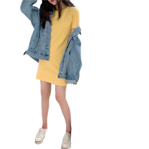 Nach Montag2025 sommer koreanischer Stil schlanker, solide Farbe kurzärmelig T-Shirt Damen mittelgroß