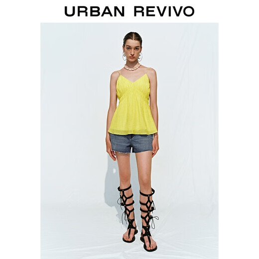 
UR2025 Summer New Women's Fashion Retro Casual Versatile All-match Washing Cowboy Shorts UWH850056 Blue 26