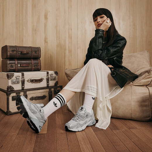 Adidas Bagel Shoes astir Классические ретро толстые поднятые туфли для папы Мужчины и женщины Adidas Clover White/Grey 37