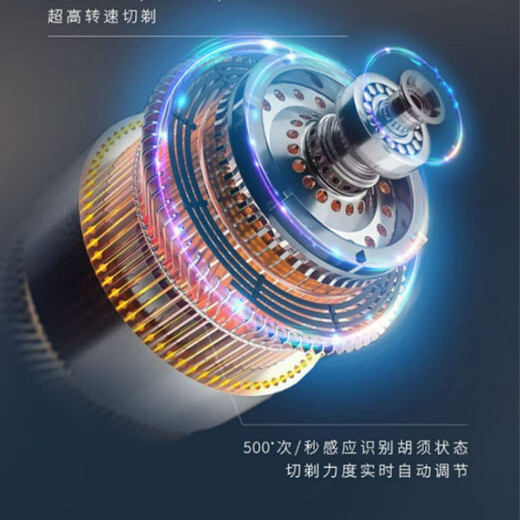 飞利浦PHILIPS SP9871 旋转式 剃须刀  精钢干湿双剃 整机进口 纳米双轨 SP9871奢享系列+收纳包