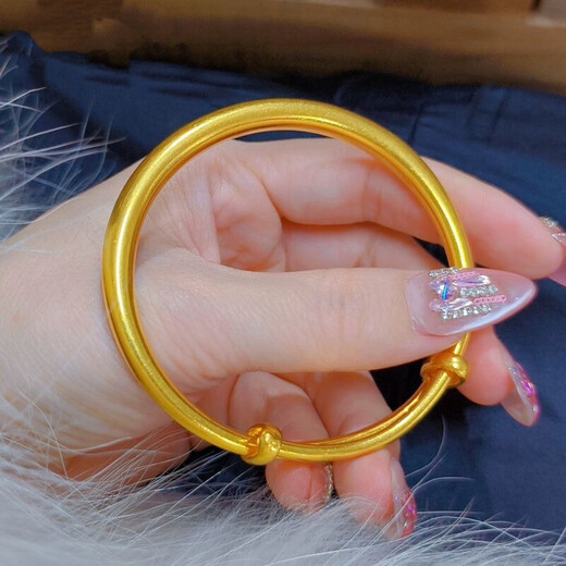 Authentic Fengxiang real gold 18K bracelet for women Hong Kong gold 18K baby's breath bracelet Valentine's Day gift for wife and mother 26g baby's breath bracelet (gives ring)