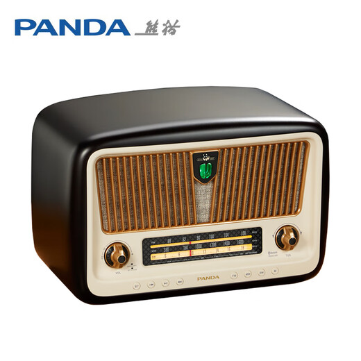 Panda 1936 desktop D-85 retro Bluetooth solid wood radio wooden audio desktop speaker full-band fiber optic plug-in card U disk elderly gift gift