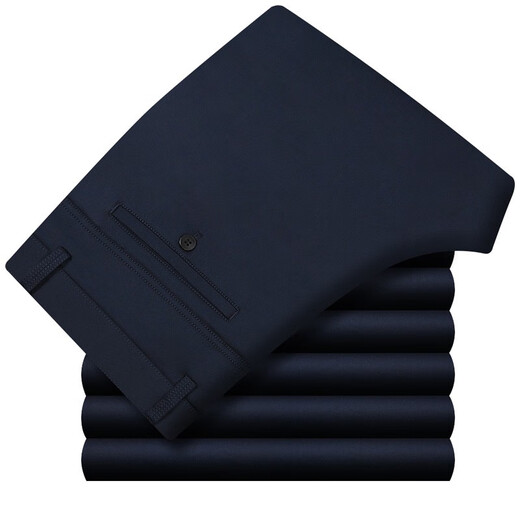 
Tiger City wool trousers autumn and winter thick style middle-aged and elderly high waist loose straight-leg casual men's pants business iron-free suit pants 9902 wool thick style hanging 29 2 feet 2 waist size collection and attention to send cotton socks