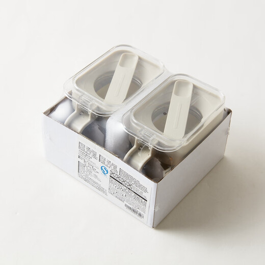 NITORI Home Furnishing Kitchen Spice One-Handed Spice Box Square Glass Spice Jar 2-piece Set White 2-piece Set 300ml