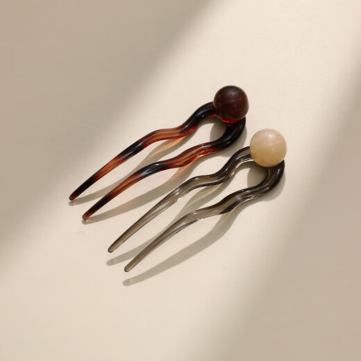 Chimera (CHIMERA) 2 pieces of retro round beads, new Chinese-style U-shaped hairpins, ball hairpins, hairpins, hairpins, birthday gifts for women