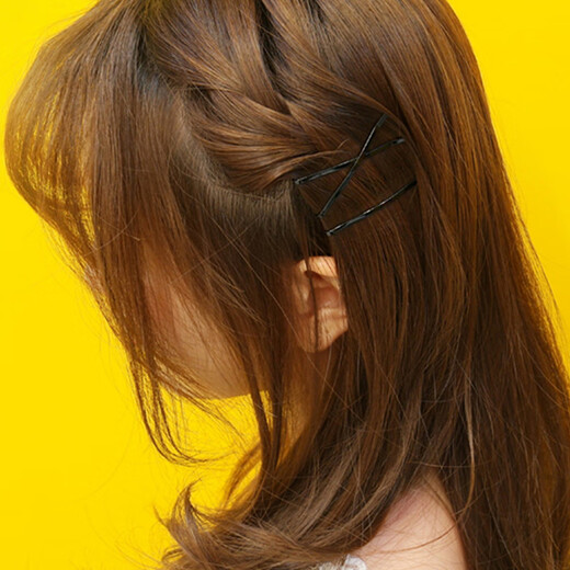 Jiaoxuefei black straight hairpins 100 straight hairpins, side clips for broken hair on the back of the head, bangs clips, hairpin clips