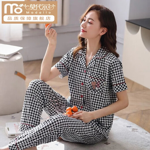 Pantalones de verano de algodón modal de algodón pantalones de manga corta para mujeres cardigan gran tamaño de mediana edad y jóven