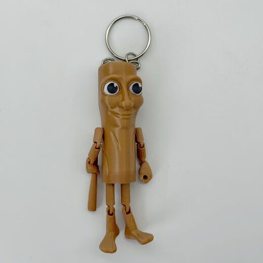 
Milexiu foreign mountain and sea martial arts figure TungTungTungSahur wooden stick man Italian brainrot creative toy TungTungTung wooden stick man (joint movable)