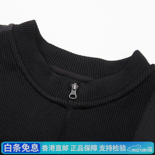 The North Face UE women's knitted jacket fashionable splicing comfortable city outdoor new product 8CJ3 JK3/Cosmic Black S 155/80A