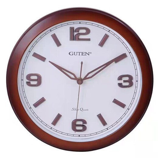 GUTEN wall clock living room square round modern simple European retro bedroom watch watch GD807 3883 matte black diameter 34 cm others