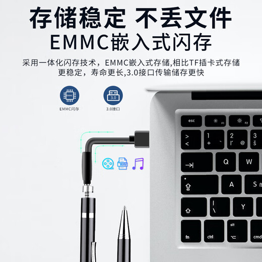 JNN Recorder X90 32G Smart Recorder Pen Shape Professional HD Noise Reduction Free Speech to Text Learning and Training Business Meeting Interview Shorthand Black